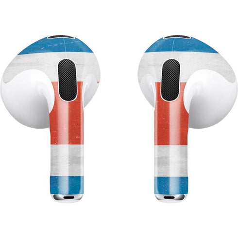 Costa Rican Flag Distressed Apple AirPods (3rd Gen 2021) Skin