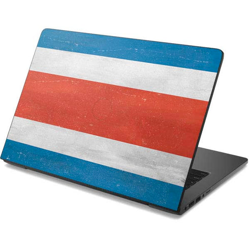 Costa Rican Flag Distressed Dell Chromebook Skin