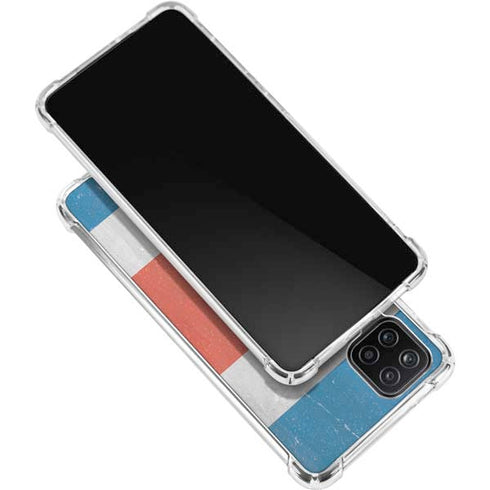 Costa Rican Flag Distressed Galaxy A12 Clear Case