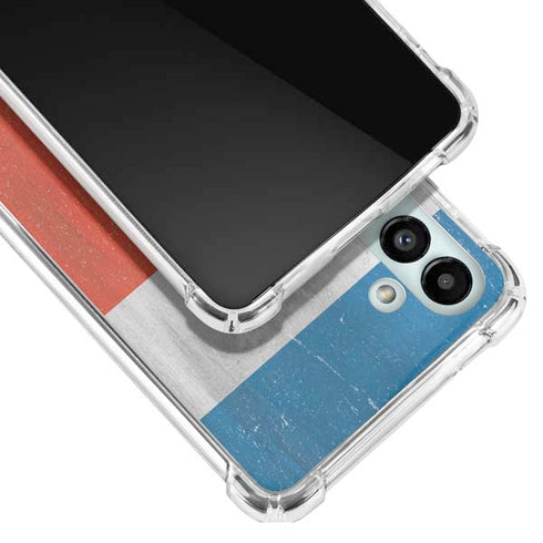 Costa Rican Flag Distressed Galaxy A13 5G Clear Case