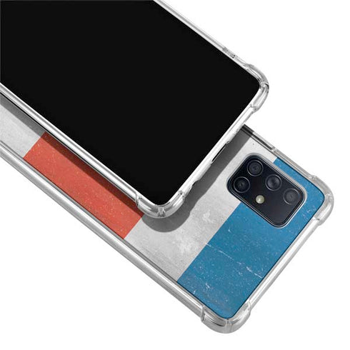 Costa Rican Flag Distressed Galaxy A51 5G Clear Case