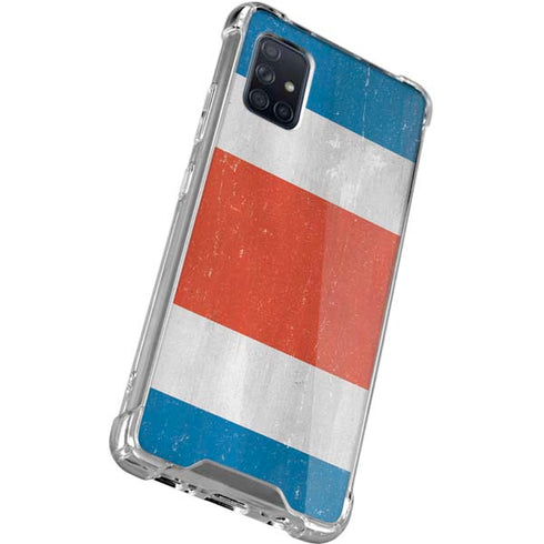 Costa Rican Flag Distressed Galaxy A51 5G Clear Case