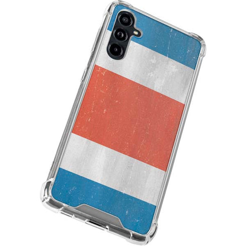 Costa Rican Flag Distressed Galaxy A54 5G Clear Case