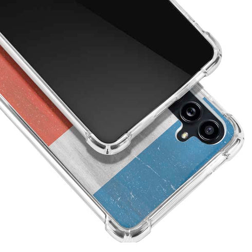 Costa Rican Flag Distressed Galaxy A54 5G Clear Case