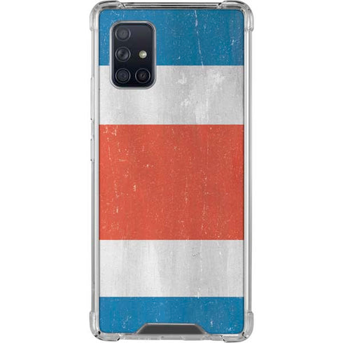 Costa Rican Flag Distressed Galaxy A71 5G Clear Case