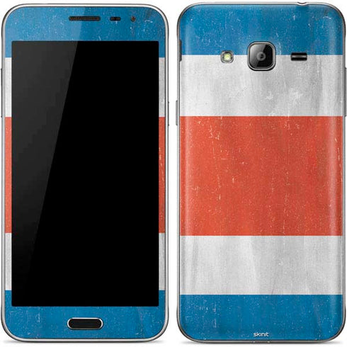 Costa Rican Flag Distressed Galaxy J3 Skin