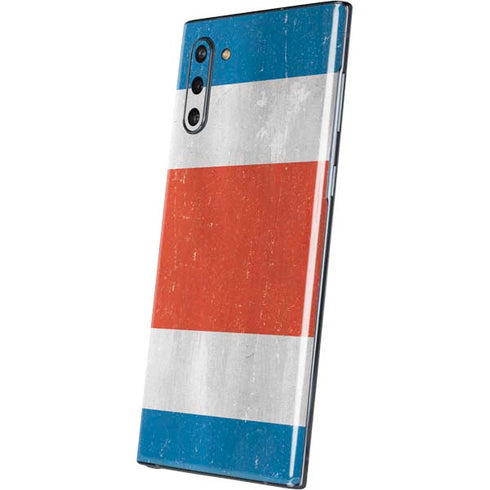 Costa Rican Flag Distressed Galaxy Note 10 Skin