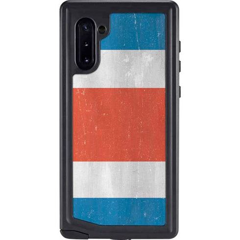 Costa Rican Flag Distressed Galaxy Note 10 Waterproof Case