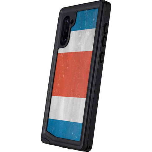 Costa Rican Flag Distressed Galaxy Note 10 Waterproof Case