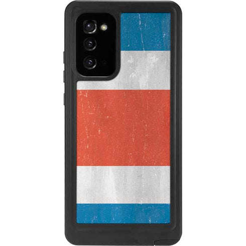 Costa Rican Flag Distressed Galaxy Note20 5G Waterproof Case