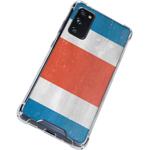 Costa Rican Flag Distressed Galaxy S20 FE Clear Case