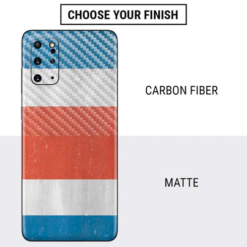 Costa Rican Flag Distressed Galaxy S20 Plus Skin