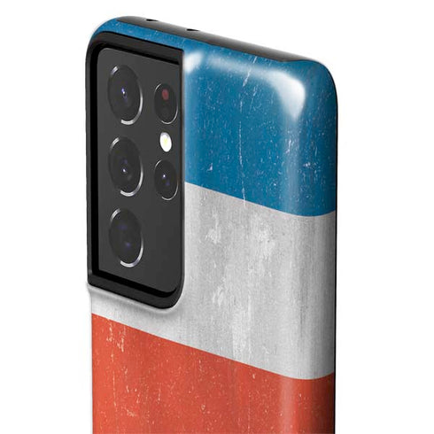 Costa Rican Flag Distressed Galaxy S21 Ultra 5G Pro Case