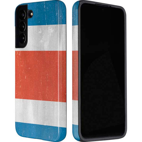 Costa Rican Flag Distressed Galaxy S22 Plus Pro Case