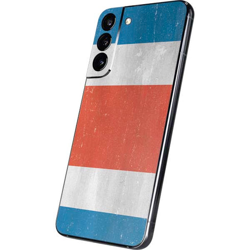 Costa Rican Flag Distressed Galaxy S22 Plus Skin