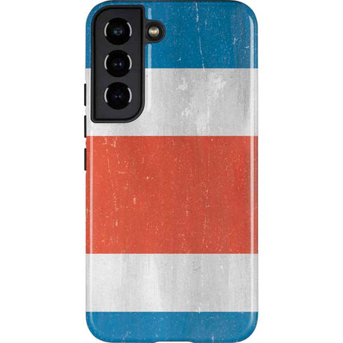 Costa Rican Flag Distressed Galaxy S22 Pro Case