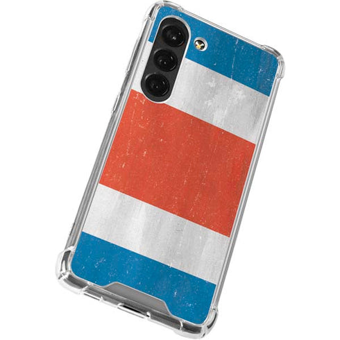 Costa Rican Flag Distressed Galaxy S23 Clear Case