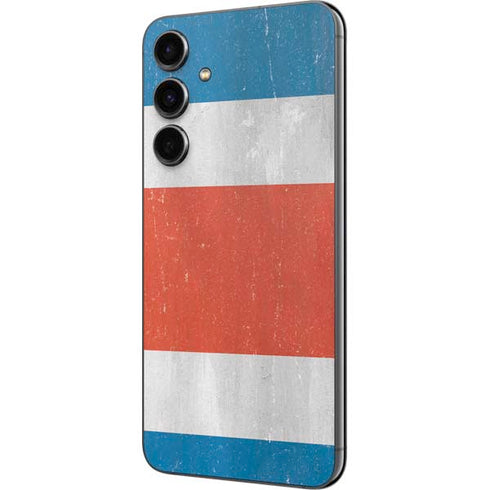 Costa Rican Flag Distressed Galaxy S23 FE Skin