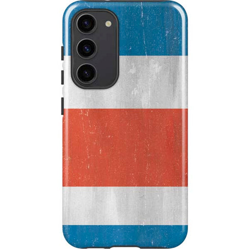 Costa Rican Flag Distressed Galaxy S23 Plus Pro Case