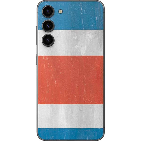 Costa Rican Flag Distressed Galaxy S23 Plus Skin