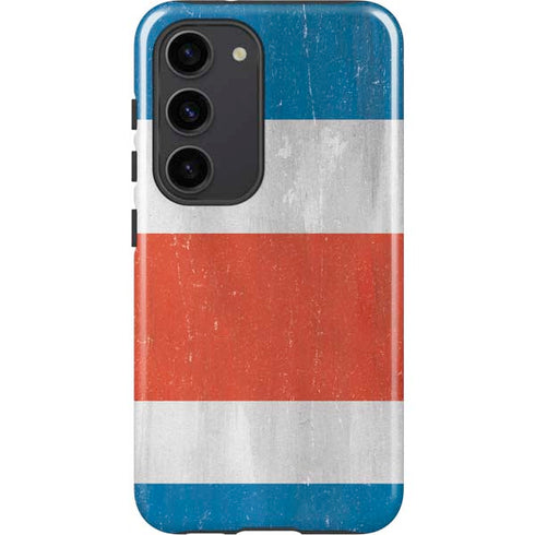 Costa Rican Flag Distressed Galaxy S23 Pro Case