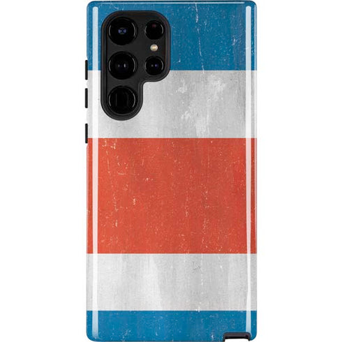 Costa Rican Flag Distressed Galaxy S24 Ultra Impact Case