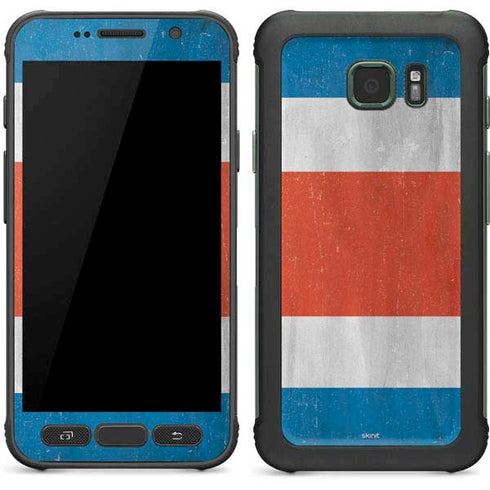 Costa Rican Flag Distressed Galaxy S7 Active Skin