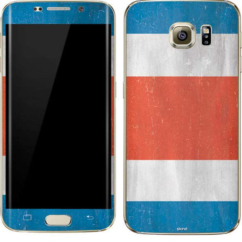 Costa Rican Flag Distressed Galaxy S7 Edge Skin