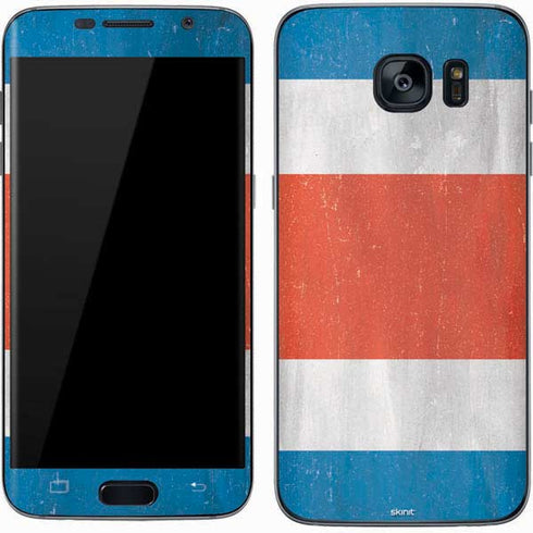 Costa Rican Flag Distressed Galaxy S7 Skin