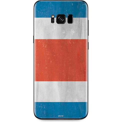 Costa Rican Flag Distressed Galaxy S8 Skin