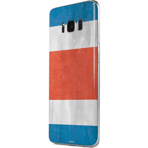Costa Rican Flag Distressed Galaxy S8 Skin