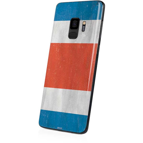 Costa Rican Flag Distressed Galaxy S9 Skin