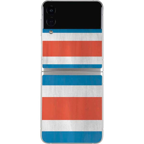 Costa Rican Flag Distressed Galaxy Z Flip4 5G Skin