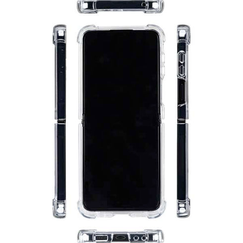 Costa Rican Flag Distressed Galaxy Z Flip5 5G Clear Case