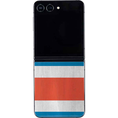 Costa Rican Flag Distressed Galaxy Z Flip5 5G Skin