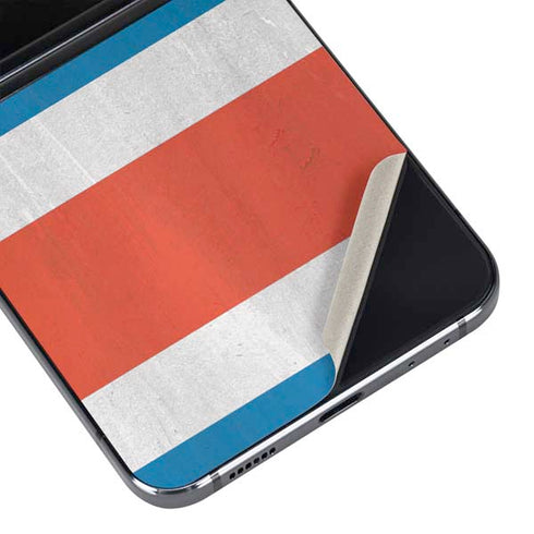 Costa Rican Flag Distressed Galaxy Z Flip5 5G Skin