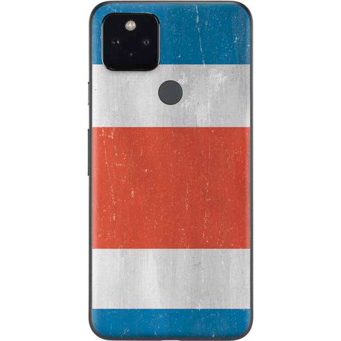 Costa Rican Flag Distressed Google Pixel 4a 5G Skin