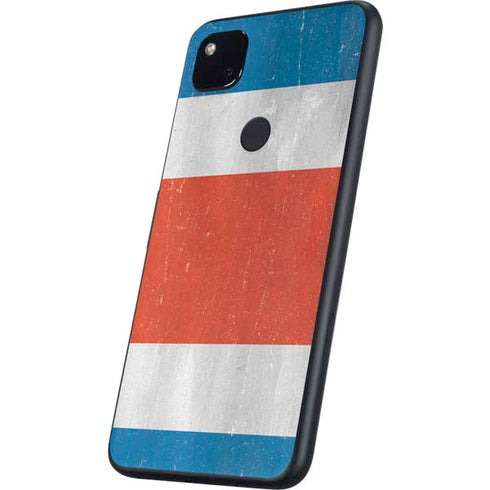 Costa Rican Flag Distressed Google Pixel 4a Skin