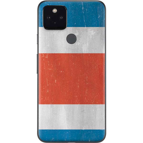 Costa Rican Flag Distressed Google Pixel 5a Skin
