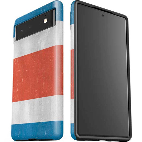 Costa Rican Flag Distressed Google Pixel 6 Case