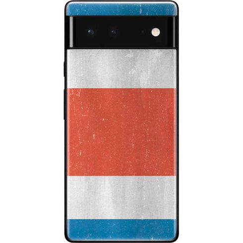 Costa Rican Flag Distressed Google Pixel 6 Skin