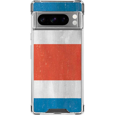 Costa Rican Flag Distressed Google Pixel 8 Pro Clear Case