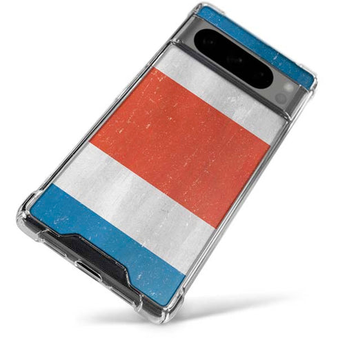 Costa Rican Flag Distressed Google Pixel 8 Pro Clear Case