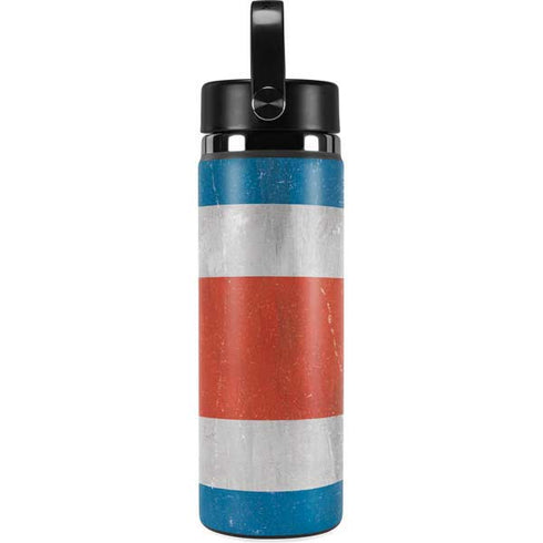 Costa Rican Flag Distressed Hydro Flask 20oz Wide Mouth Skin