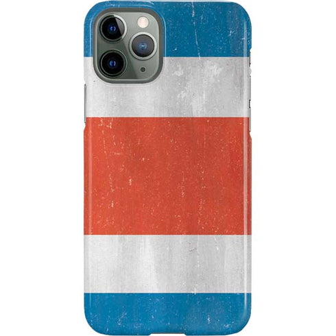Costa Rican Flag Distressed iPhone 11 Pro Lite Case