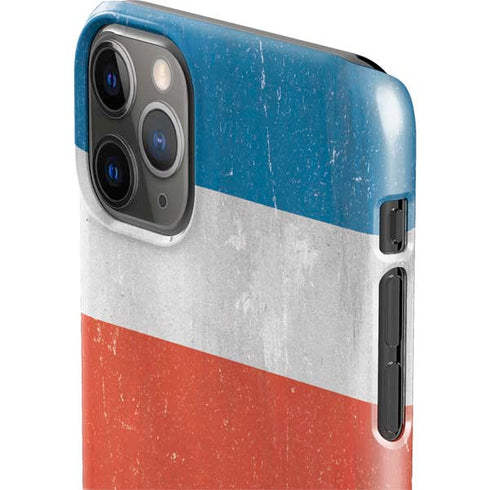 Costa Rican Flag Distressed iPhone 11 Pro Max Lite Case