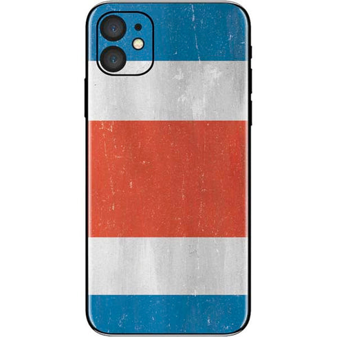 Costa Rican Flag Distressed iPhone 11 Skin