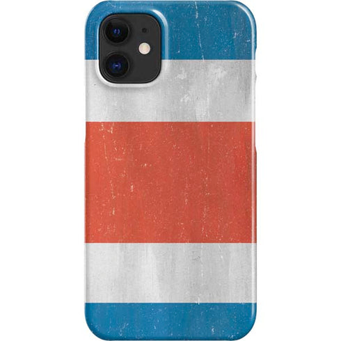 Costa Rican Flag Distressed iPhone 12 Mini Lite Case