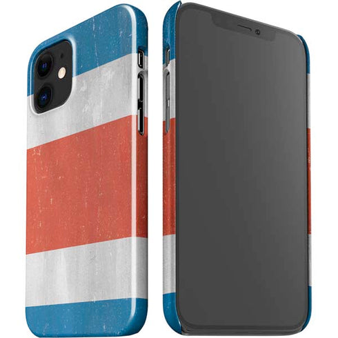 Costa Rican Flag Distressed iPhone 12 Mini Lite Case