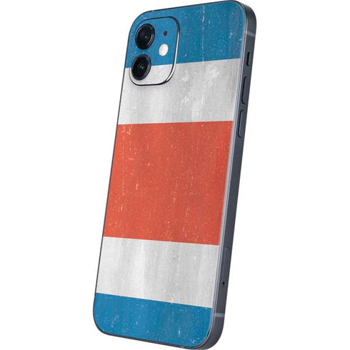 Costa Rican Flag Distressed iPhone 12 Mini Skin